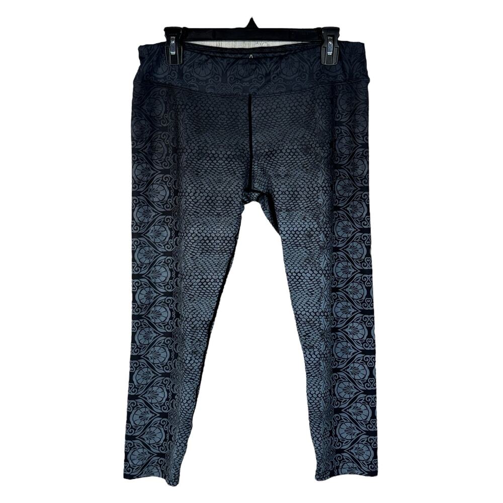 PrAna X-Large Roxanne Capri Leggings Geometric Floral Ombre Stretch Mid-Rise
